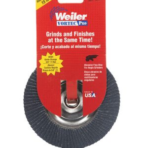 Weiler Vortec Pro 4-1/2 in. D X 7/8 in. Zirconia Type 29 Flap Disc 60 Grit 1 pc