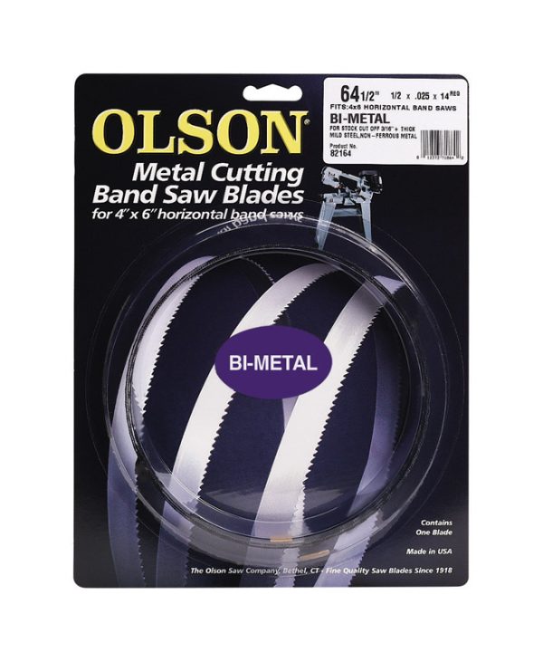 Olson 64.5 in. L X 0.5 in. W Bi-Metal Band Saw Blade 14 TPI Wavy teeth 1 pk