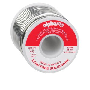 Alpha Fry 16 oz Lead-Free Solid Wire Solder 0.125 in. D Tin/Antimony 95/5 1 pc