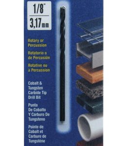 ARTU 1/8 in. X 2-5/8 in. L Tungsten Carbide Tipped Drill Bit 1 pc