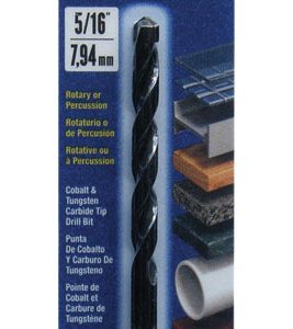 ARTU 5/16 in. X 4-1/2 in. L Tungsten Carbide Tipped Drill Bit 1 pc