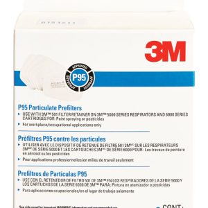 3M P95 Paint Spray and Pesticide Respirator Mask Replacement Filter 5000 White 6 pk