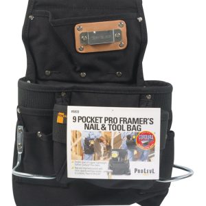 CLC 5 in. W X 15.25 in. H Ballistic Polyester Tool Bag 9 pocket Black 1 pc