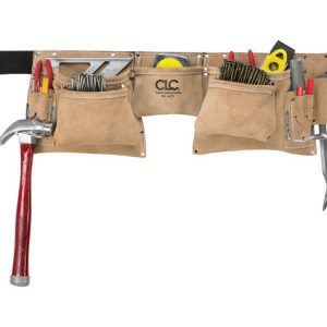 CLC Heavy Duty 12 pocket Leather/Suede Construction Apron Brown 1 pk