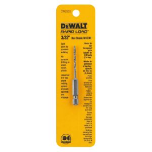 DeWalt Rapid Load 3/32 in. X 3 in. L High Speed Steel Drill Bit 1 pc