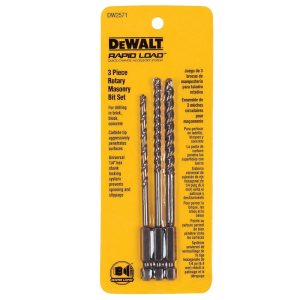 DeWalt Rapid Load Carbide Tipped Masonry Drill Bit Set 3 pc