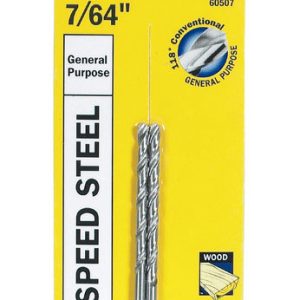 Irwin 7/64 in. X 2-5/8 in. L High Speed Steel Drill Bit 2 pk