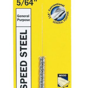 Irwin 5/64 in. X 2 in. L High Speed Steel Drill Bit 2 pk