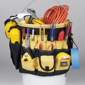 CLC 3.25 in. W X 13 in. H Polyester Bucket Organizer 61 pocket Black 1 pc