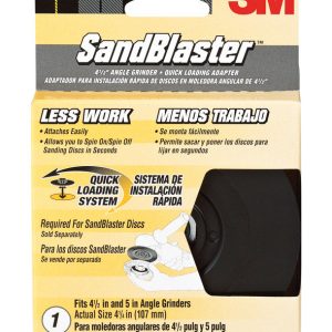 3M Sandblaster 4.5 in. Ceramic Blend Bolt-On Sanding Disc Adapter 1 pk
