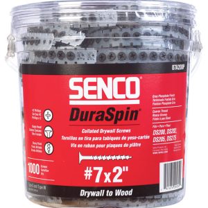 Senco DuraSpin No. 7 Sizes X 2 in. L Phillips Collated Drywall Screws 1000 pk