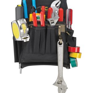 CLC 3.5 in. W X 11 in. H Polyester Electrician's Pouch 10 pocket Black/Tan 1 pc