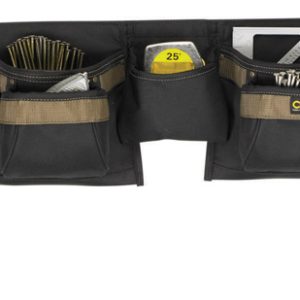 CLC Heavy Duty 12 pocket Nylon Apron Black/Brown 1 pk