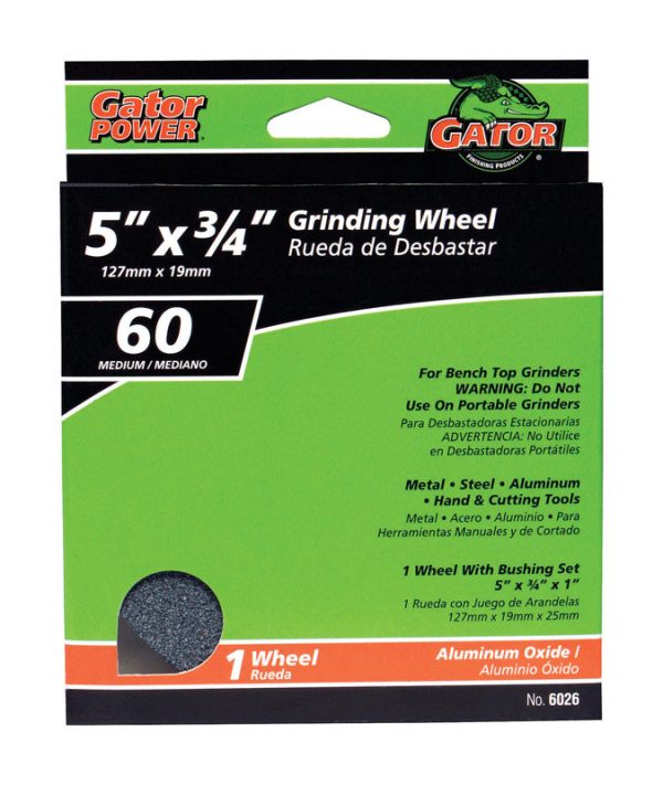 Gator 5 in. D X 1 in. in. Grinding Wheel