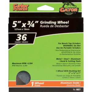 Gator 5 in. D X 1 in. in. Grinding Wheel