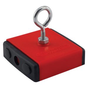 Magnet Source 2.375 in. L X 2.375 in. W Red Retrieving Magnet 40 lb. pull 1 pc
