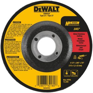 DeWalt High Performance 4-1/2 in. D X 7/8 in. Aluminum Oxide Cut-Off Wheel 1 pc