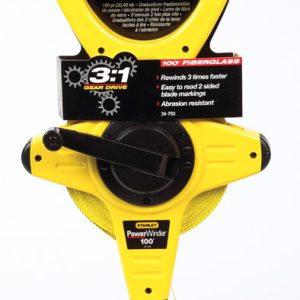Stanley PowerWinder 100 ft. L X 0.5 in. W Fiberglass Long Tape Measure 1 pk