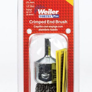 Weiler Vortec Pro 1 in. Crimped Wire Wheel Brush Carbon Steel 22000 rpm 1 pc