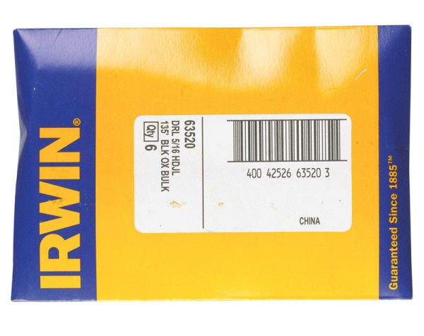 Irwin 5/16 in. X 4-1/2 in. L High Speed Steel Drill Bit 1 pc