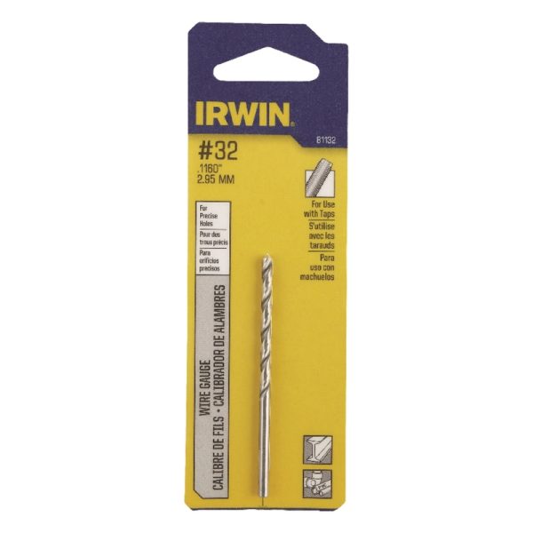 Irwin #32 X 2-3/4 in. L High Speed Steel Wire Gauge Bit 1 pc