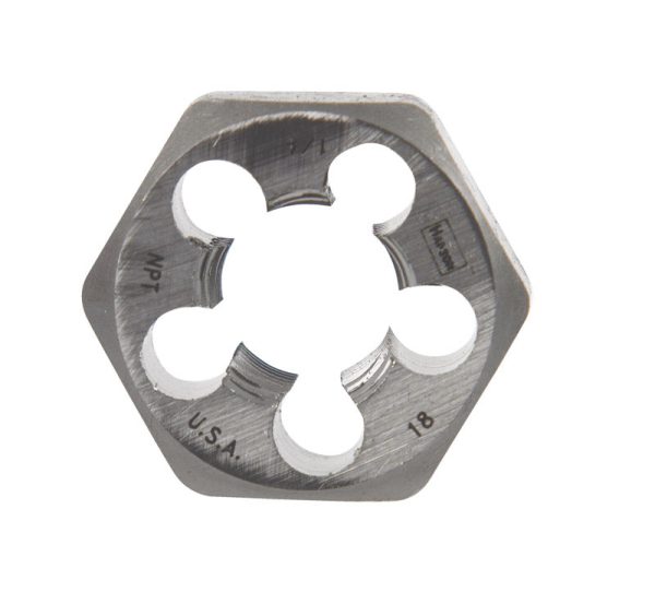 Irwin Hanson High Carbon Steel SAE Hexagon Die 1/4 in. 1 pc