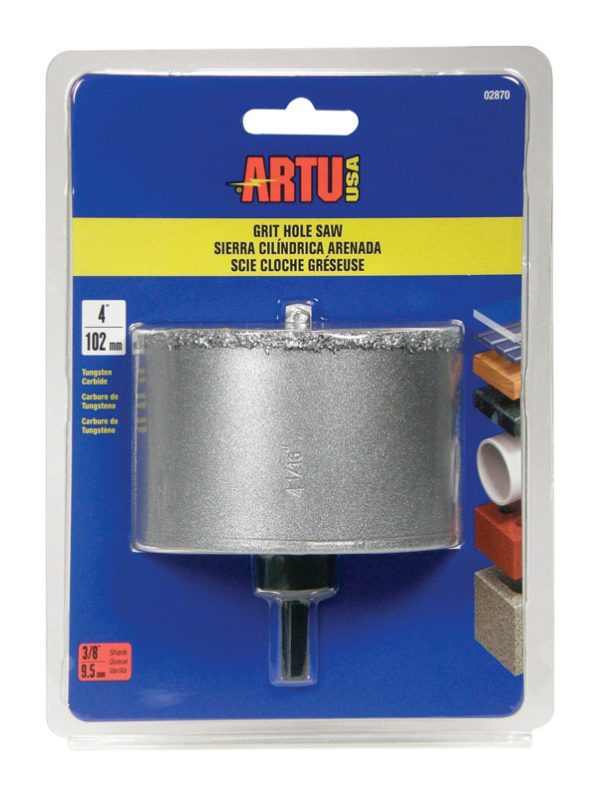 ARTU 4 in. Carbide Grit Hole Saw Arbor 1 pc