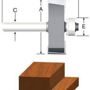 Vermont American 1-1/4 in. D X 3/8 in. X 2-1/8 in. L Carbide Tipped Rabbeting Router Bit