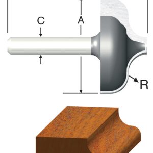 Vermont American 1-1/32 in. D X 1-1/32 in. X 1 in. L Carbide Tipped Ogee Router Bit