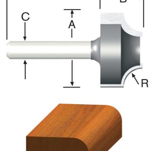 Vermont American 1 in. D X 1/4 in. X 1 in. L Carbide Tipped Ovolo Router Bit