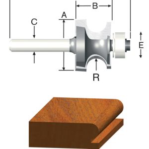 Vermont American 7/8 in. D X 1/8 in. X 2-1/4 in. L Carbide Tipped Edgebead Router Bit