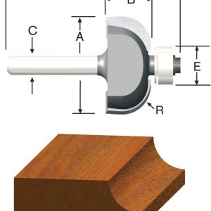 Vermont American 1-1/2 in. D X 1/2 in. X 2-7/16 in. L Carbide Tipped Cove Router Bit
