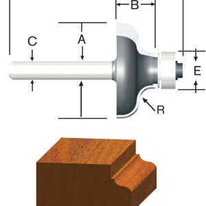 Vermont American 1-1/2 in. D X 1/4 in. X 2-1/4 in. L Carbide Tipped Ogee Router Bit
