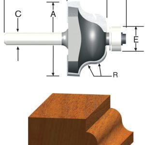 Vermont American 1-1/8 in. D X 5/32 in. X 2-1/8 in. L Carbide Tipped Roman Ogee Router Bit