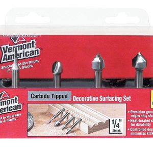 Vermont American 1/4 in. D X Multi Size in. X 4 in. L Classical Router Bit Set 4 pc