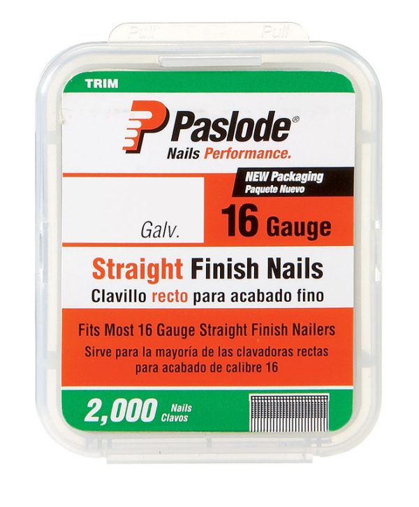 Paslode 1-1/4 in. 16 Ga. Straight Strip Galvanized Finish Nails 2,000 pk
