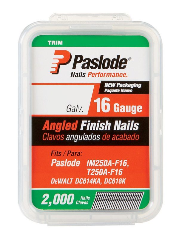 Paslode 1-1/4 in. 16 Ga. Angled Strip Galvanized Finish Nails 20 deg 2,000 pk