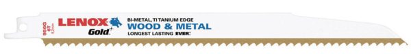 Lenox Gold 9 in. Bi-Metal Reciprocating Saw Blade 6 TPI 5 pk