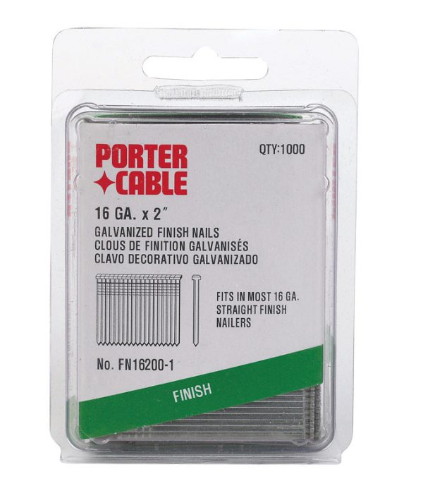 Porter Cable 2 in. 16 Ga. Straight Strip Galvanized Finish Nails 1,000 pk