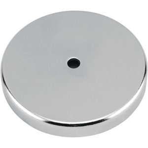 Magnet Source .283 in. L X 1.42 in. W Silver Round Base Magnet 16 lb. pull 1 pc