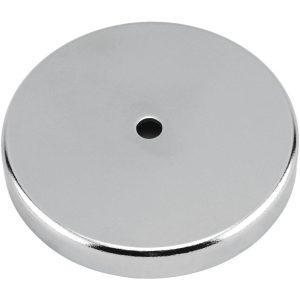 Magnet Source .303 in. L X 2.04 in. W Silver Round Base Magnet 25 lb. pull 1 pc