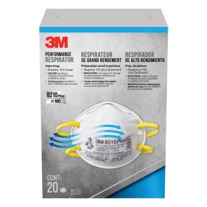 3M N95 Paint Prep Cup Disposable Respirator White One Size Fits Most 20 pk