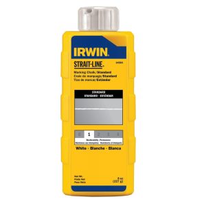 Irwin Strait-Line 8 oz Temporary Marking Chalk White 1 pk