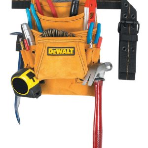DeWalt 4.25 in. W X 15 in. H Suede Tool Bag 10 pocket Tan 1 pc