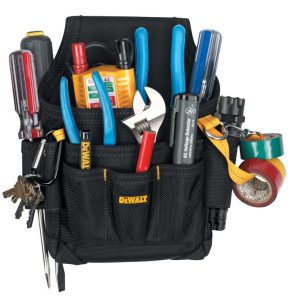 DeWalt 5 pocket Polyester Fabric Maintenance/Electrician's Pouch 16 in. L X 7.3 in. H Black