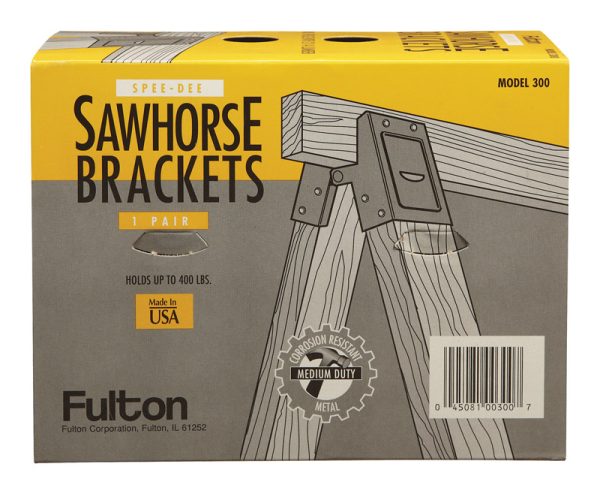 Fulton 2 in. H X 4 in. W Sawhorse Brackets 400 lb. cap. 1 pk