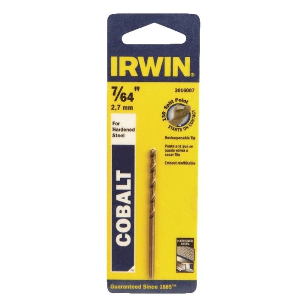 Irwin 7/64 in. X 2-5/8 in. L Cobalt Alloy Steel Drill Bit 1 pc