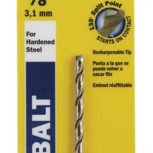 Irwin 1/8 in. X 2-3/4 in. L Cobalt Alloy Steel Drill Bit 1 pc