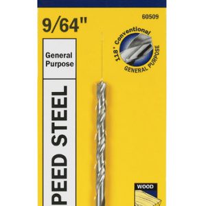 Irwin 9/64 in. X 2-7/8 in. L High Speed Steel Drill Bit 1 pc