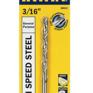 Irwin 3/16 in. X 2-3/16 in. L High Speed Steel Drill Bit 1 pc